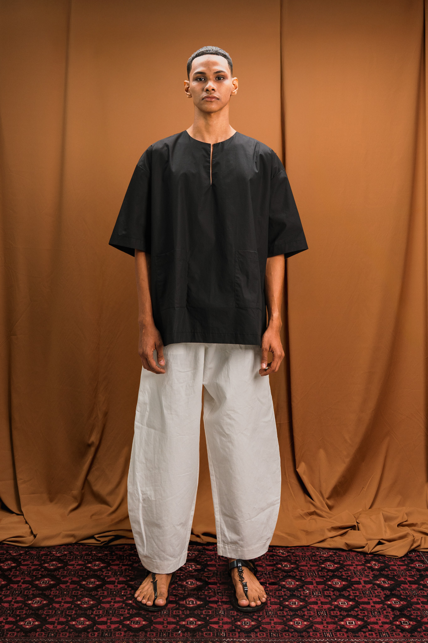 ASKAR COLLARLESS SHIRT