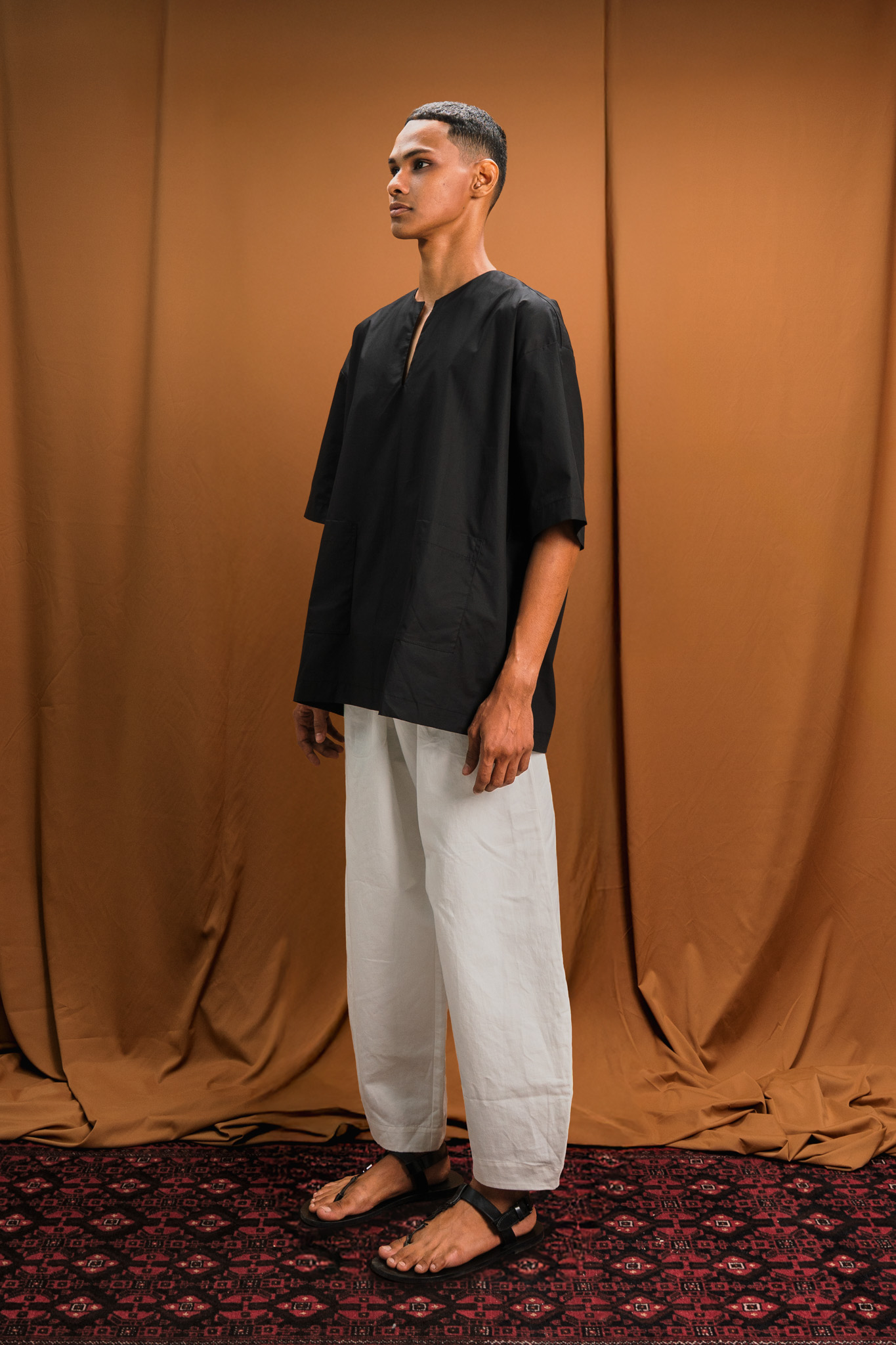 ASKAR COLLARLESS SHIRT 2